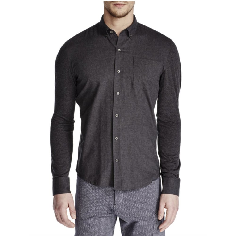 NWT WRK Solid Heather ReWorked Shirt in Charcoal